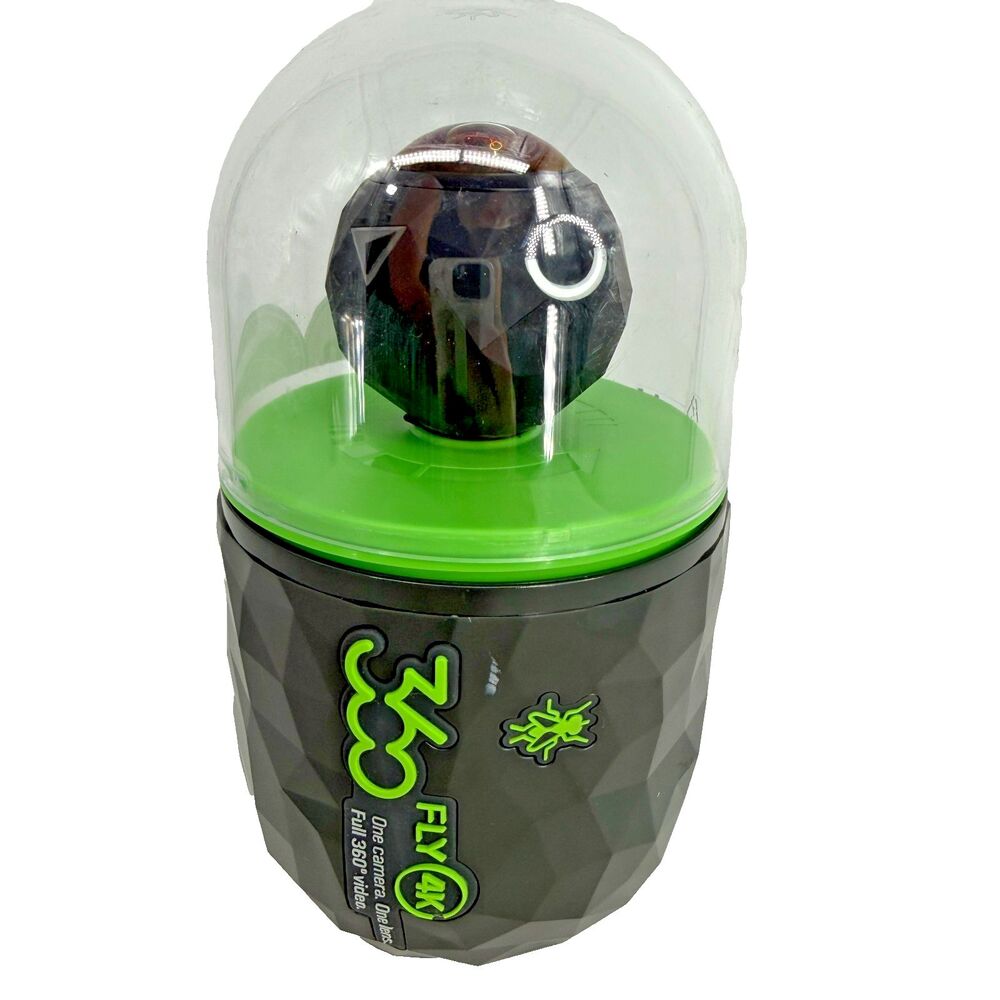 360fly 4K Panoramic 360° Action Camera Black Single Lens Video with Display Case